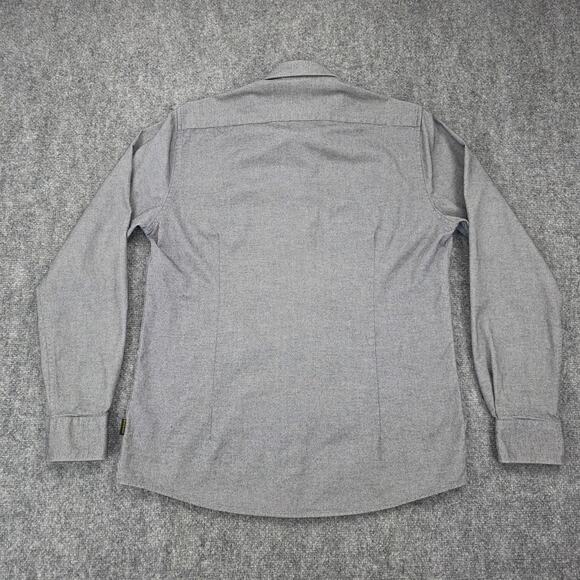 Barbour Shirt Mens Medium Gray Tailored Fit Sween Long Sleeve Button Up Casual - Picture 5 of 16